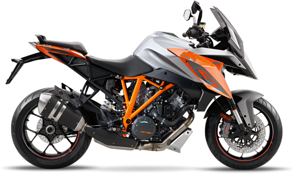 KTM Sport Motorcycle Profile PNG – Sleek Orange & Silver Wallpaper