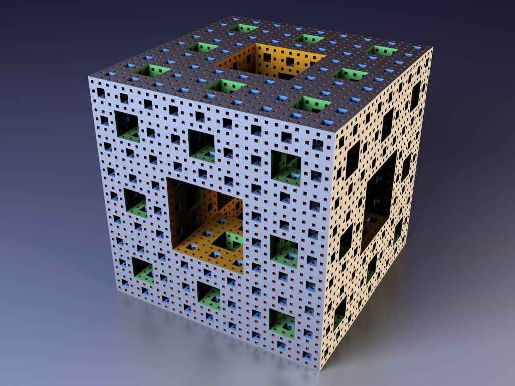 Mesmerizing Menger Sponge 3D Fractal Wallpaper - High Resolution Art