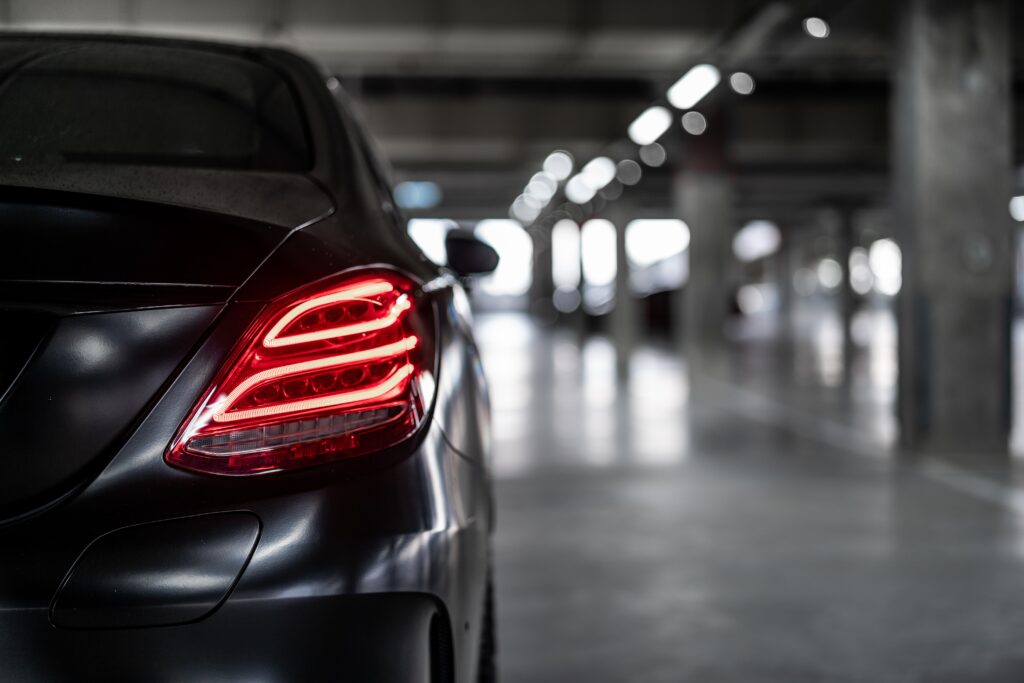 Sleek Mercedes-Benz Rear View Wallpaper - Luxury Design & Taillights