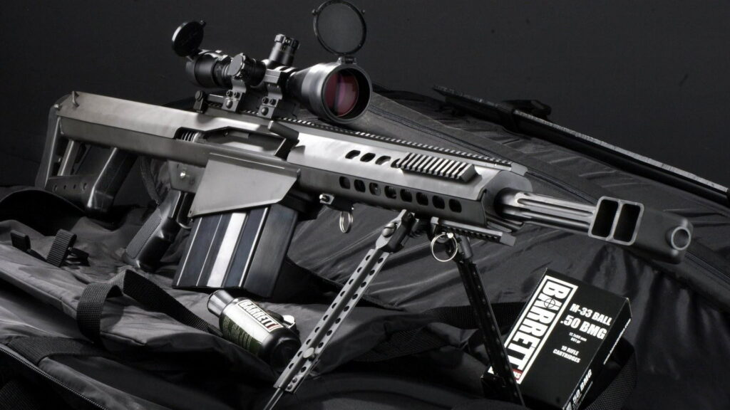Deadly Arsenal: High-Resolution Images of Military Assault Rifles and Automatic Weapons Wallpaper
