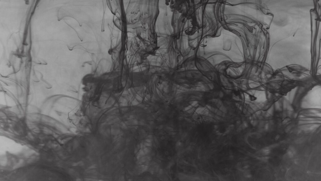 Abstract Black and White Liquid Wallpaper - Flowing Smoke Design