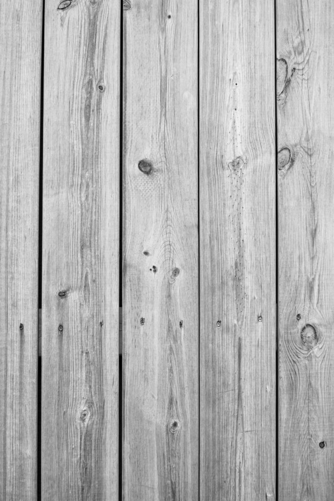 High-Res Black & White Wooden Fence Texture Wallpaper - Rustic Background
