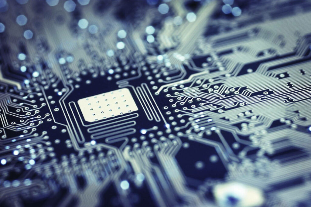 High-Res Circuit Board Close-Up: Modern Tech Wallpaper Background