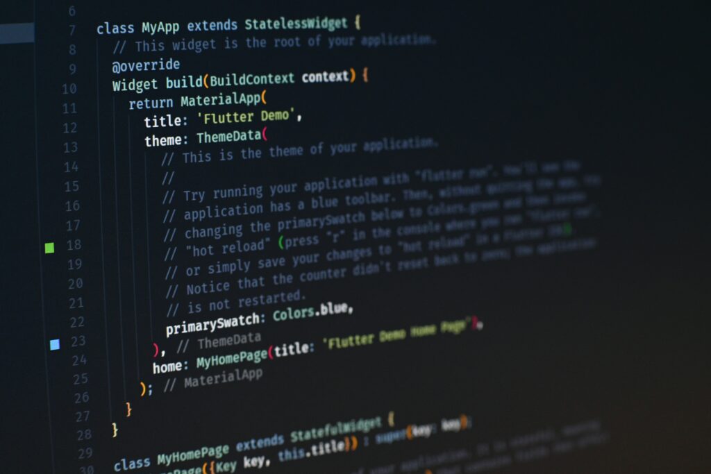 Flutter Programming Code Wallpaper for Developers - High-Res Background