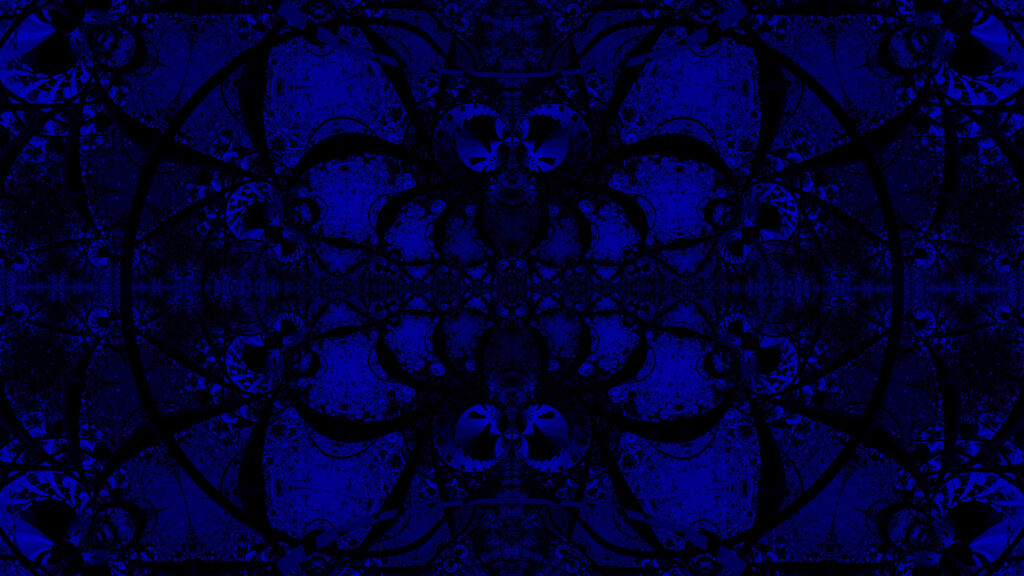 High-Res Deep Blue Fractal Pattern Wallpaper - 7500x4219 Background