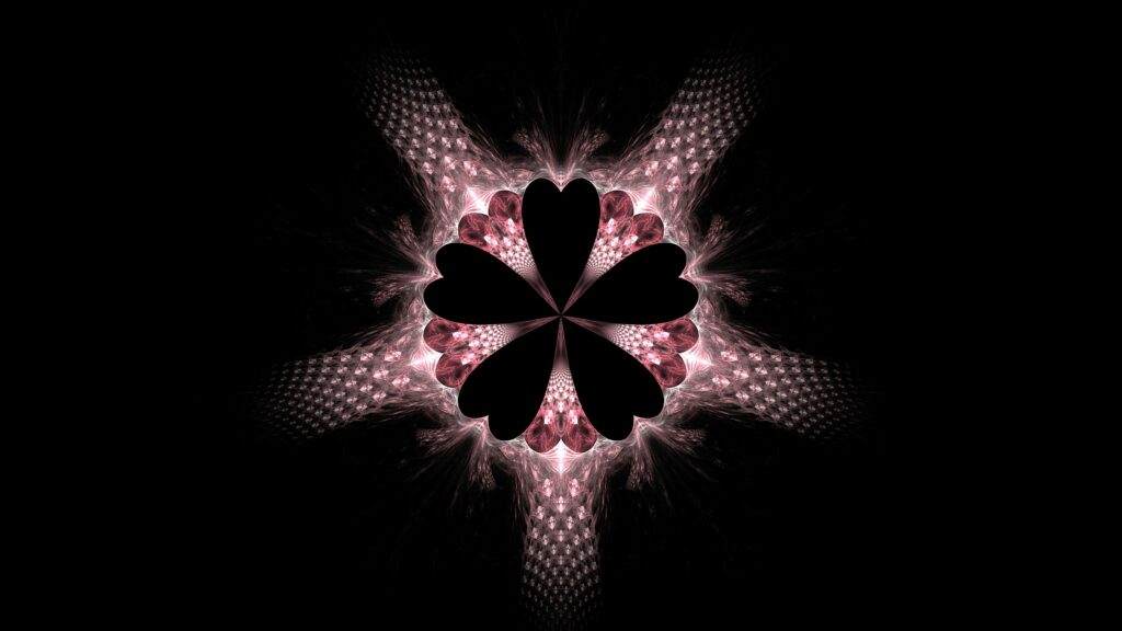 Mesmerizing Red Heart Fractal Wallpaper - 3840x2160 High Res