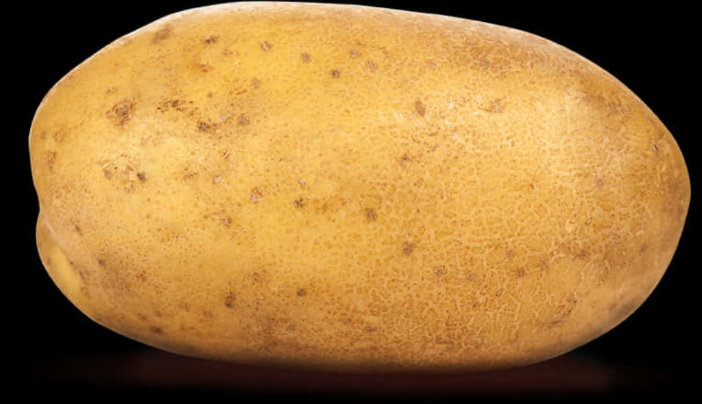 High-Res Fresh Potato Wallpaper: Smooth Texture on Black Background