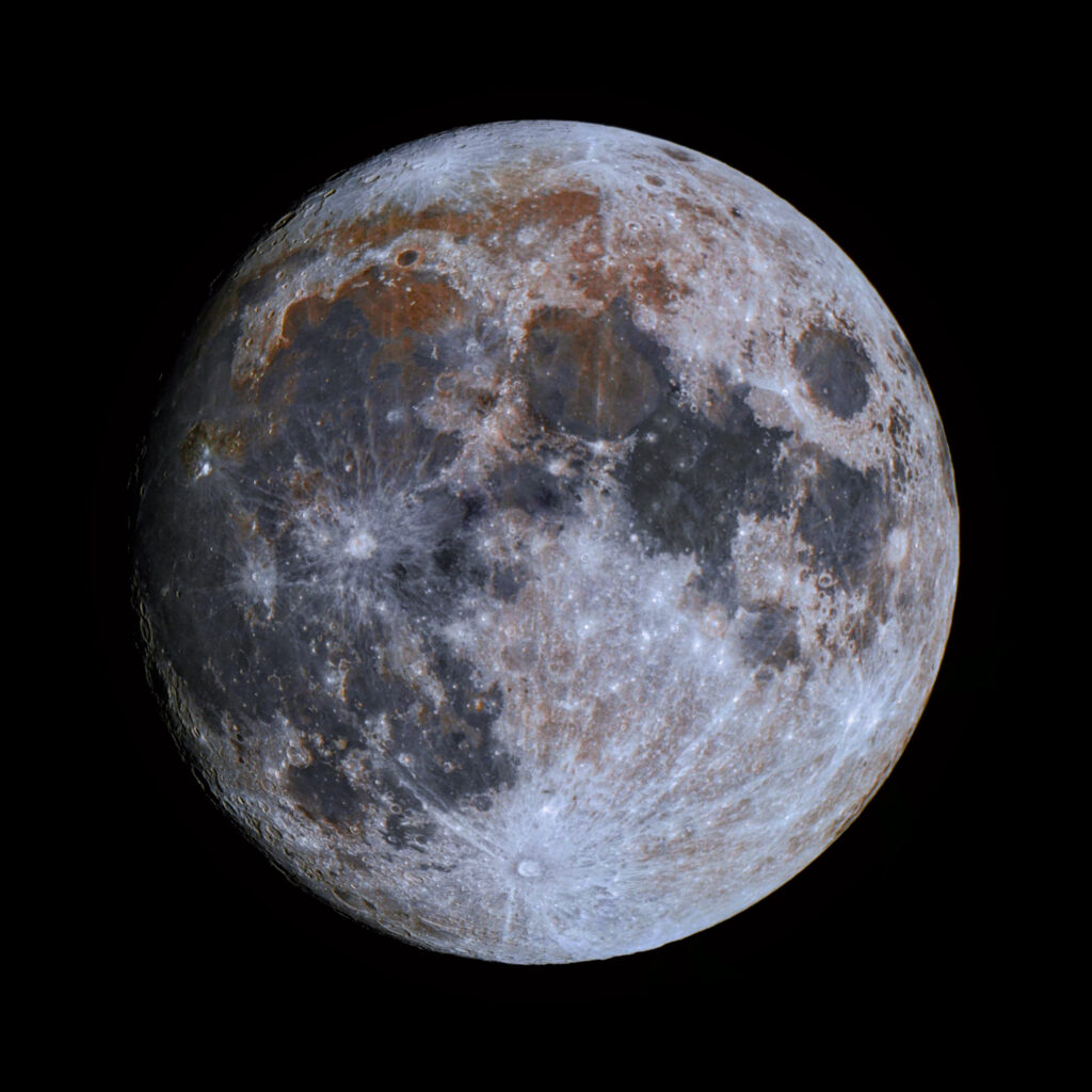 High-Resolution Full Moon Wallpaper on Black Background