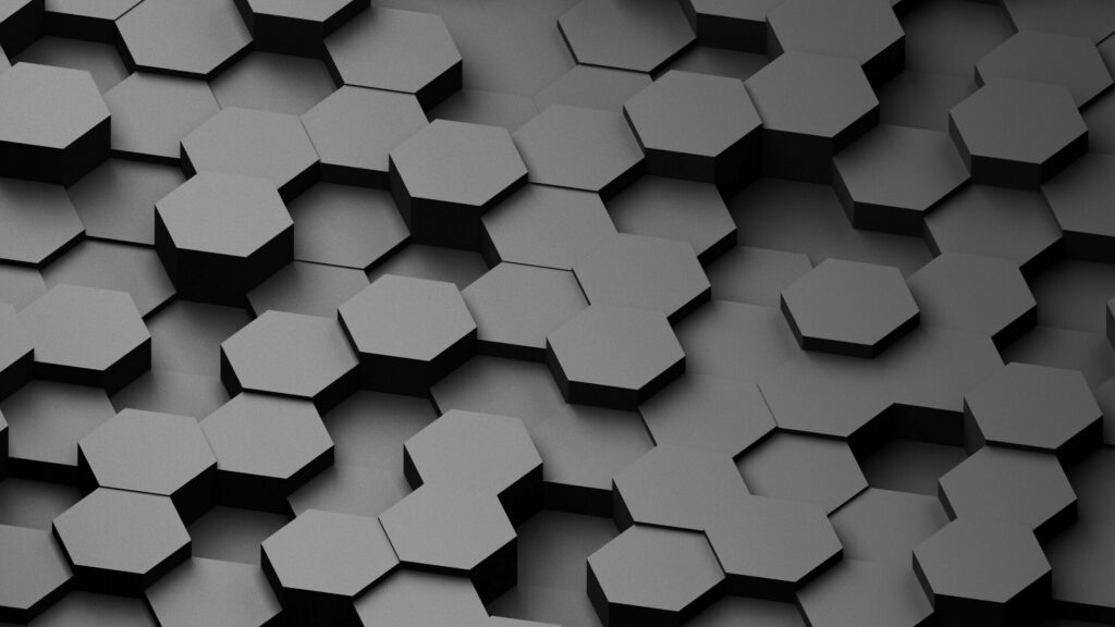 3D Gray Honeycomb Wallpaper - Modern High-Res Background 3840x2160