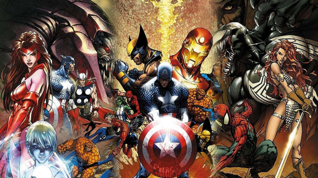 Dynamic Marvel Superheroes Wallpaper: Wolverine, Iron Man & More