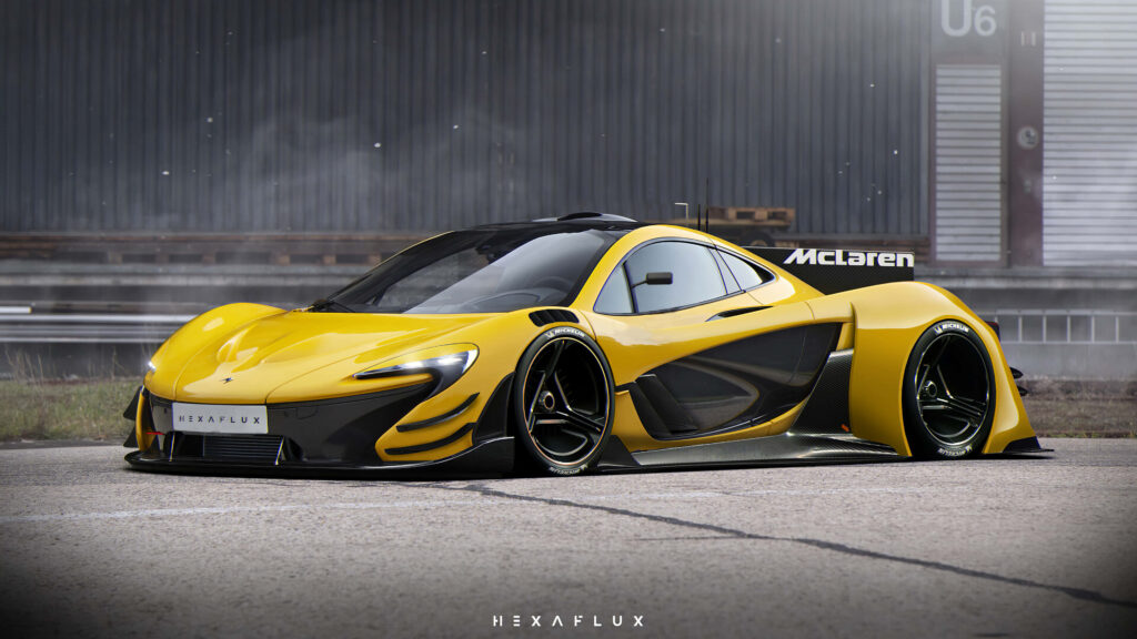 Stunning McLaren P1 Wallpaper: Sleek Yellow Design & Industrial Power