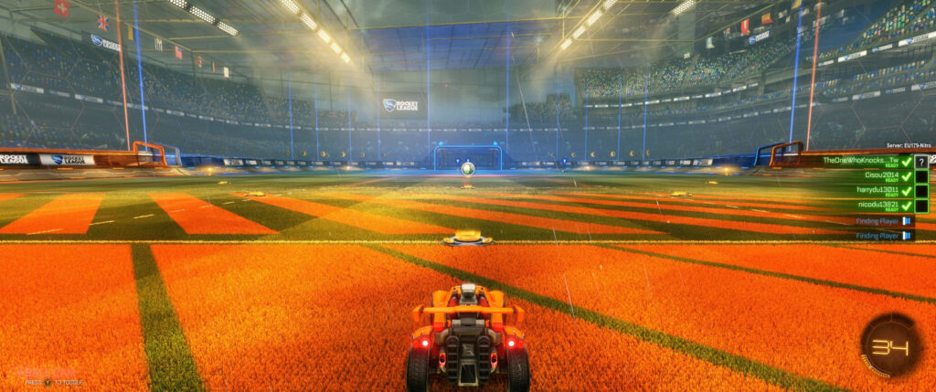 High-Octane Action in Ultra-Wide Format: Rocket League's Epic 3440x1440p Background Delights Gamers Wallpaper
