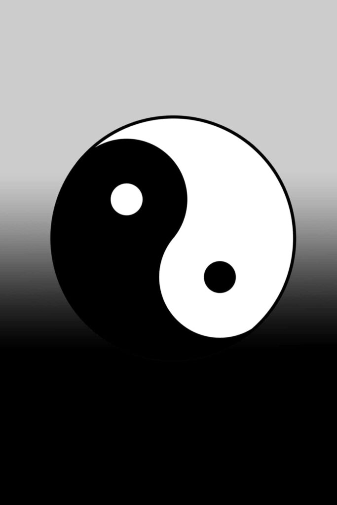 Yin Yang Symbol Wallpaper: High-Res Gradient Background