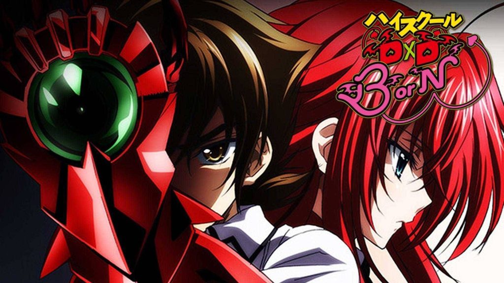 Issei Hyoudou and Rias Gremory close-up dramatic High School DxD BorN anime wallpaper background