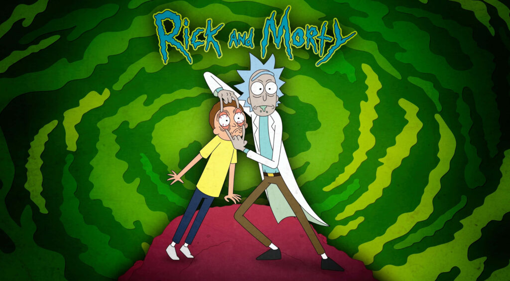 Interdimensional Adventures: Rick and Morty Laptop Background Wallpaper