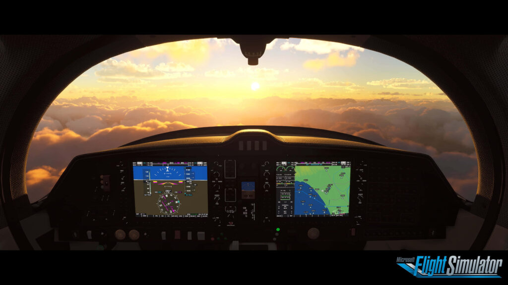 4K Snapshot: Enthralling Cockpit View in Microsoft Flight Simulator Wallpaper