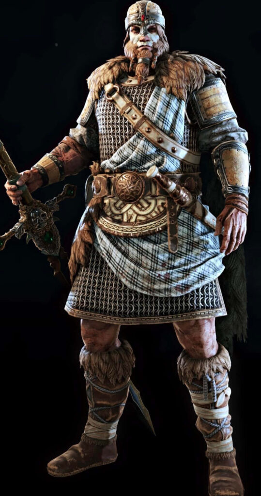 The Mighty Highlander, poised for battle, wields his lethal blade and impregnable shield, poised to claim his place as the sole survivor. Wallpaper