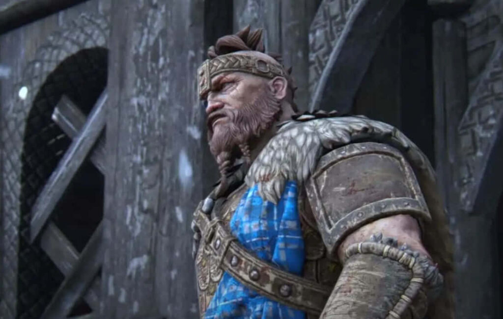 For Honor Viking Highlander Warrior in Medieval Armor at Stone Fortress Wallpaper
