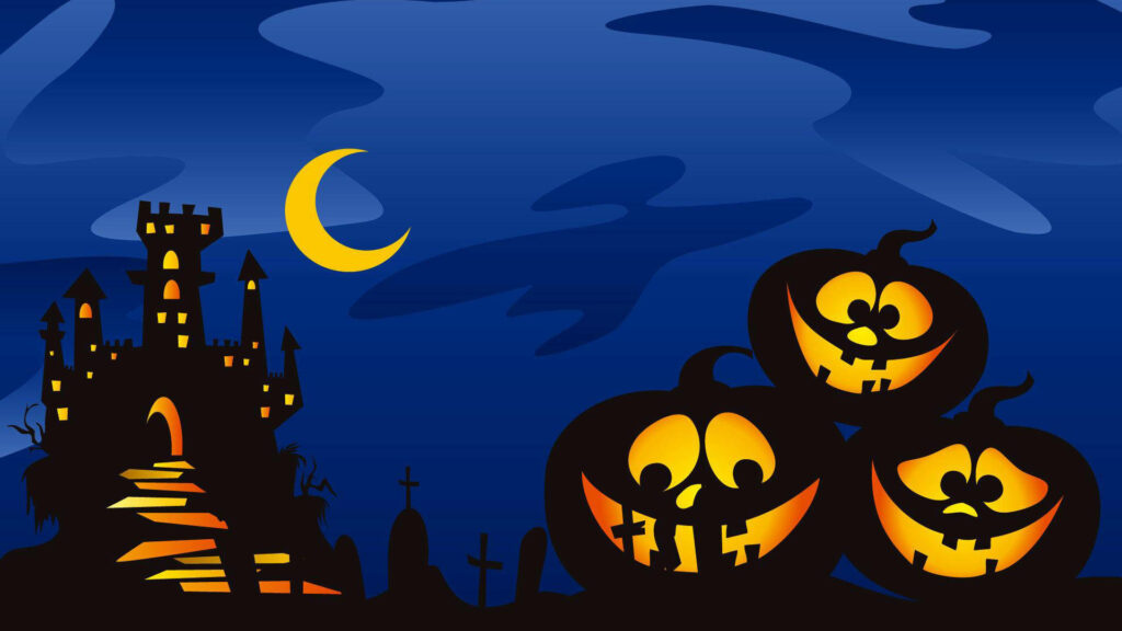 Hilarious Halloween-Themed Computer Background Power-Up! Wallpaper