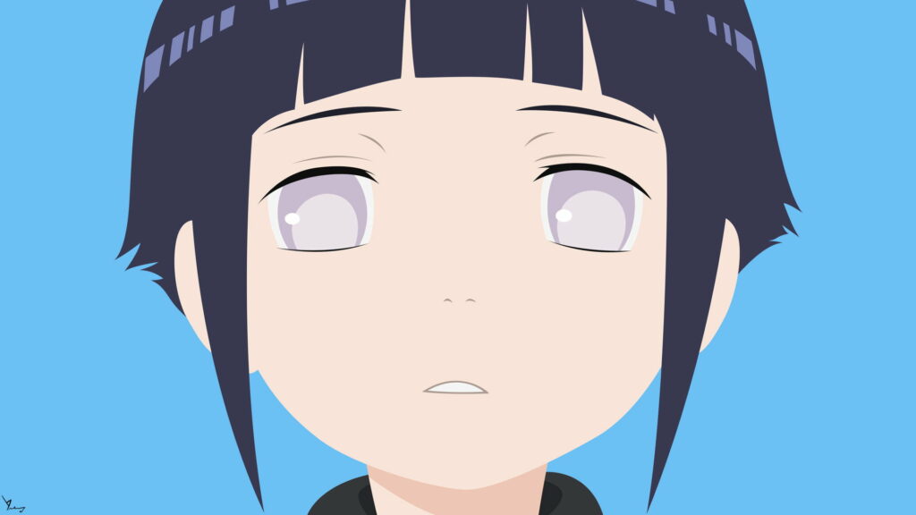 Naruto: Tranquil Love - Minimalist HD Wallpaper featuring Hinata Hyuga
