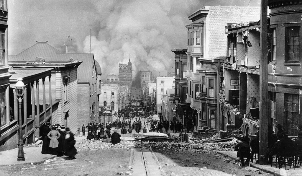 Historic San Francisco Disaster Wallpaper: Chaos & Resilience