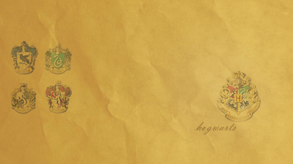 Hogwarts House Logos Wallpaper: Gryffindor, Slytherin & More