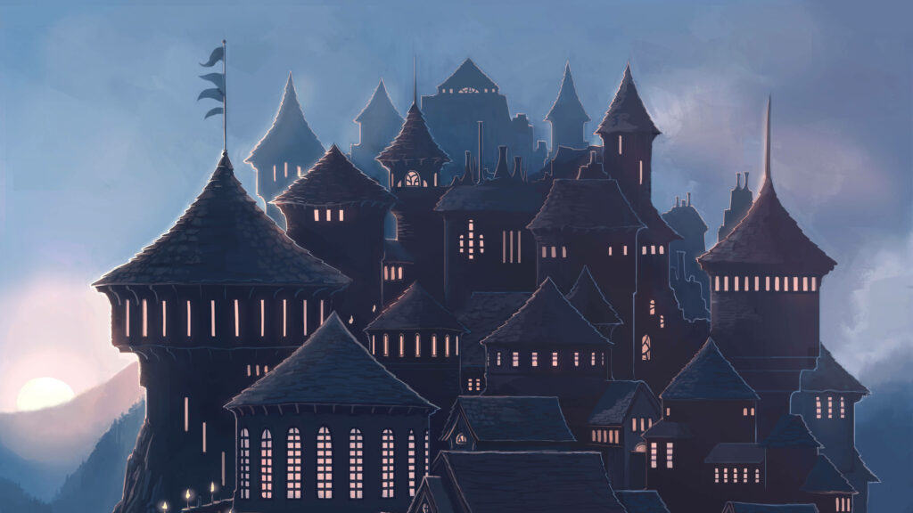 Hogwarts Twilight Wallpaper: Mystic Beauty of the Wizarding World