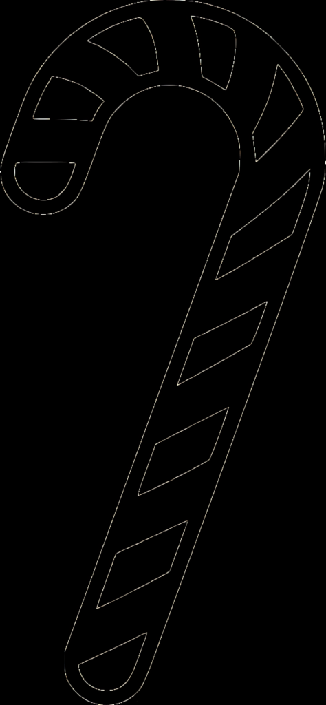 Elegant Candy Cane Outline Wallpaper for Festive Digital Projects