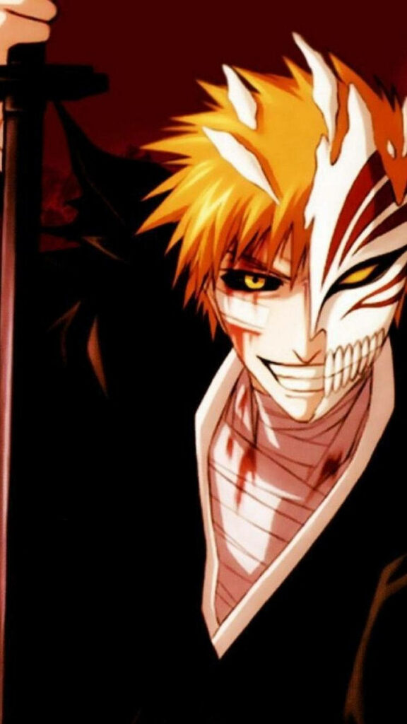 Hollowfied Ichigo: Intense Soul Reaper Transformation Wallpaper