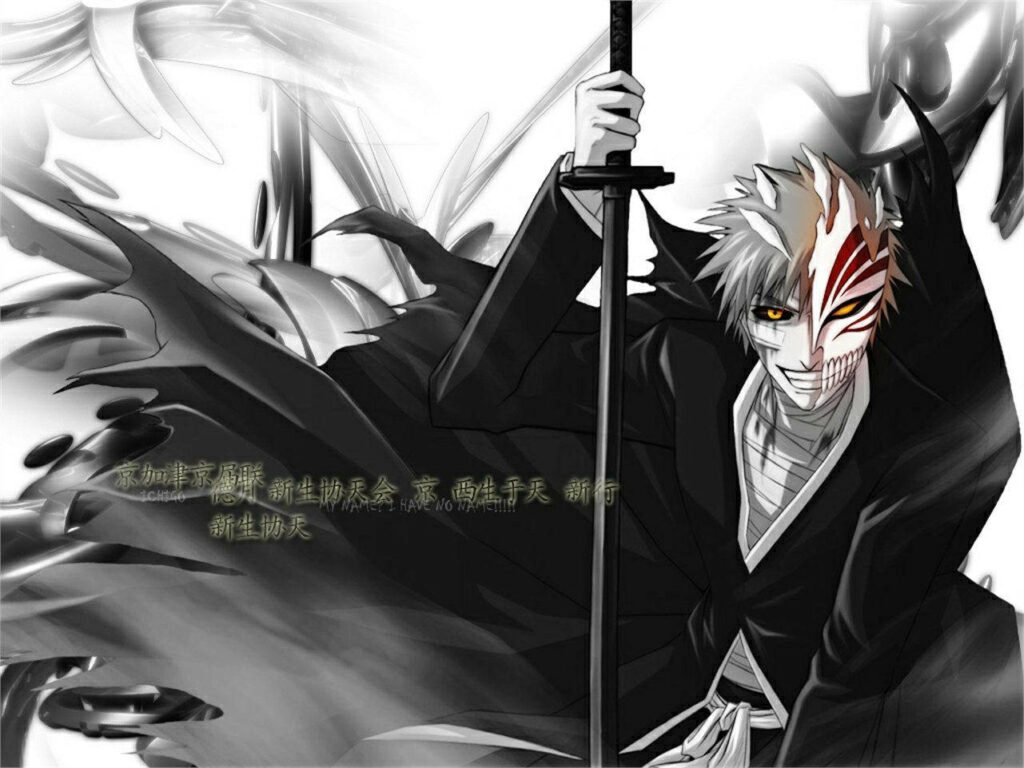 Ichigo Hollowfied Wallpaper - Bleach's Intense Transformation Art