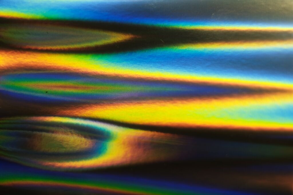 Holographic Rainbow Wallpaper: Dynamic Fluid Light Design Background