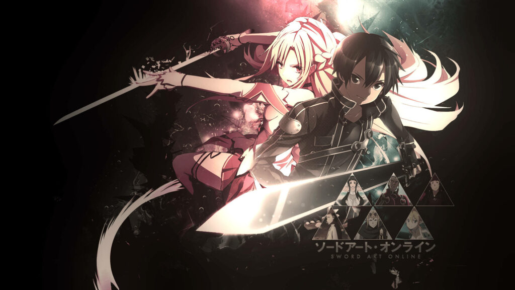 The Ultimate Showdown: Kirito and Asuna Battle on Home Turf in This Epic Wallpaper