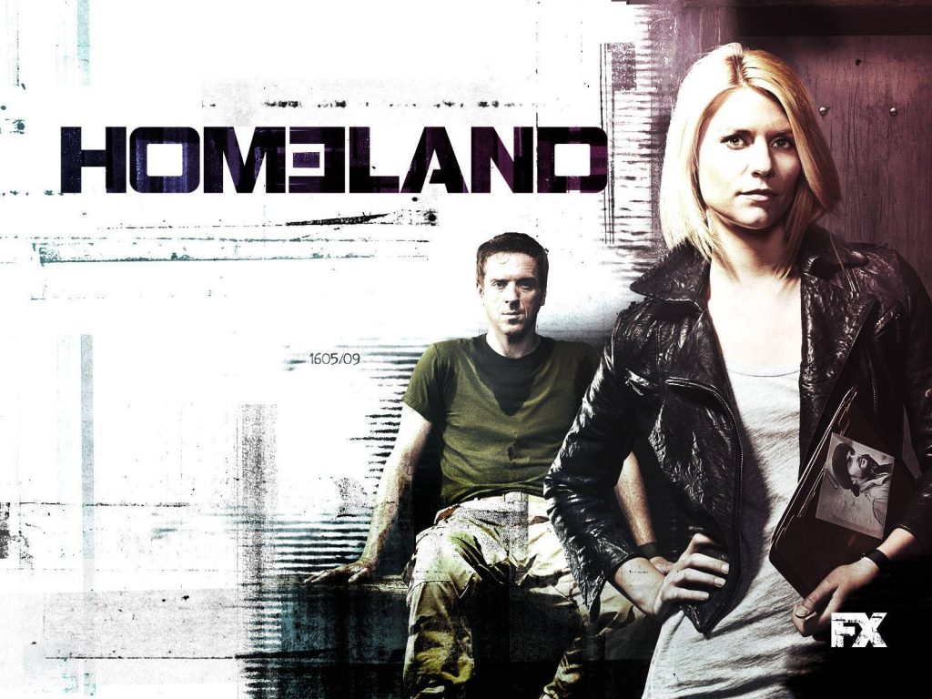 Homeland wallpaper with Carrie Mathison and Nicholas Brody dark gritty espionage drama background