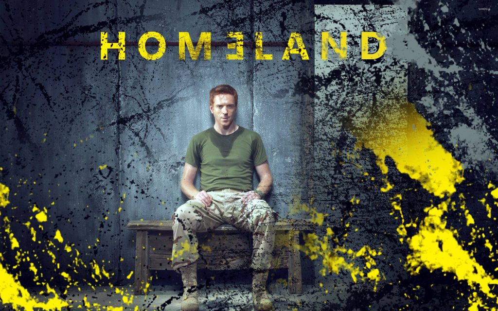 Homeland Damian Lewis as Nicholas Brody in military fatigues dark gritty industrial wallpaper