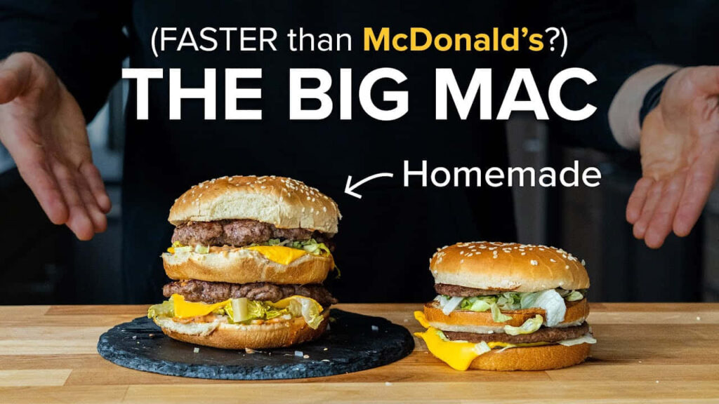 Homemade Big Mac vs McDonald's: Customizable Burger Wallpaper