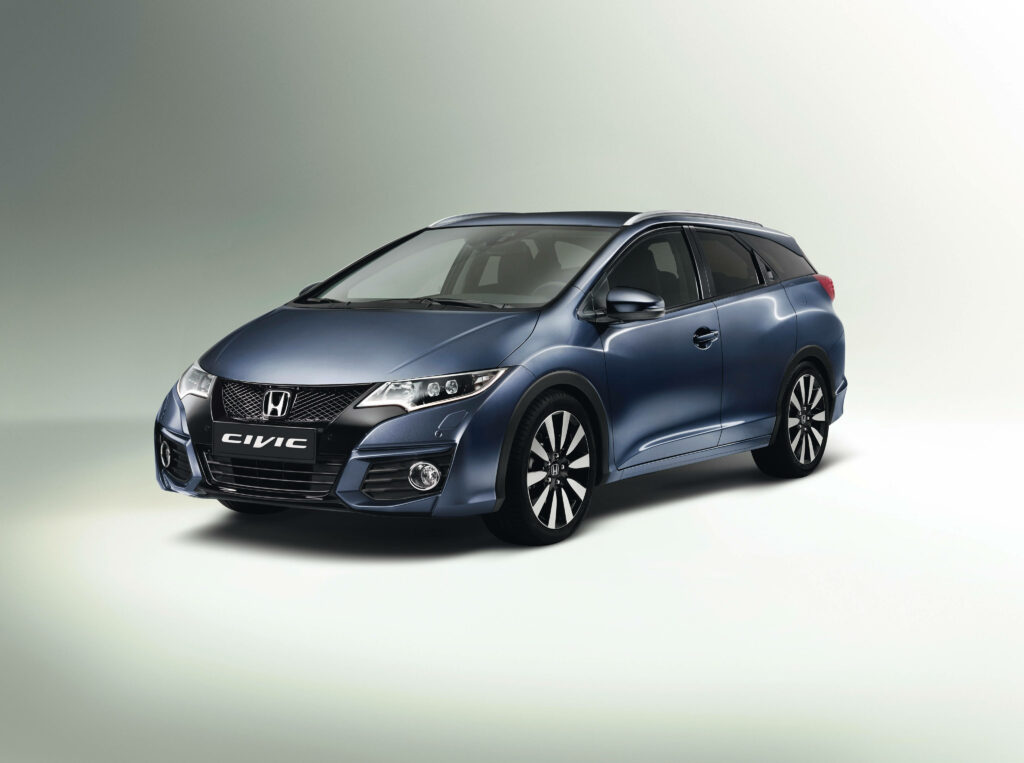 Honda Civic 4K wallpaper cosmic blue sleek car modern gradient background stylish design