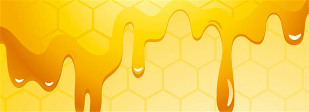 Dripping Sweetness: Honeycomb Delight in Ultrawide Digital Wallpaper