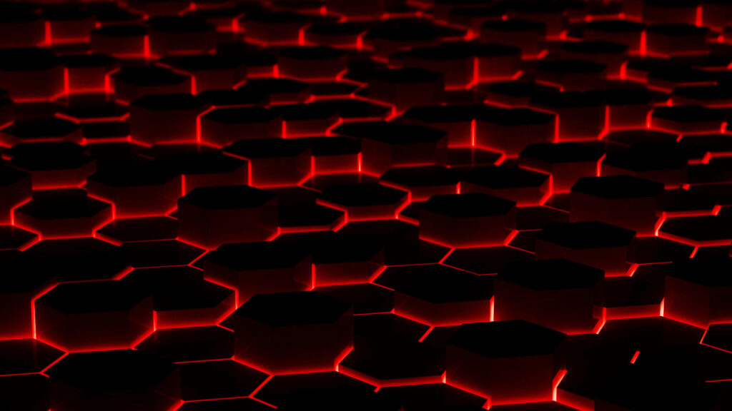 The Alluring Diamond Honeycomb: A Cool Red and Black Wallpaper