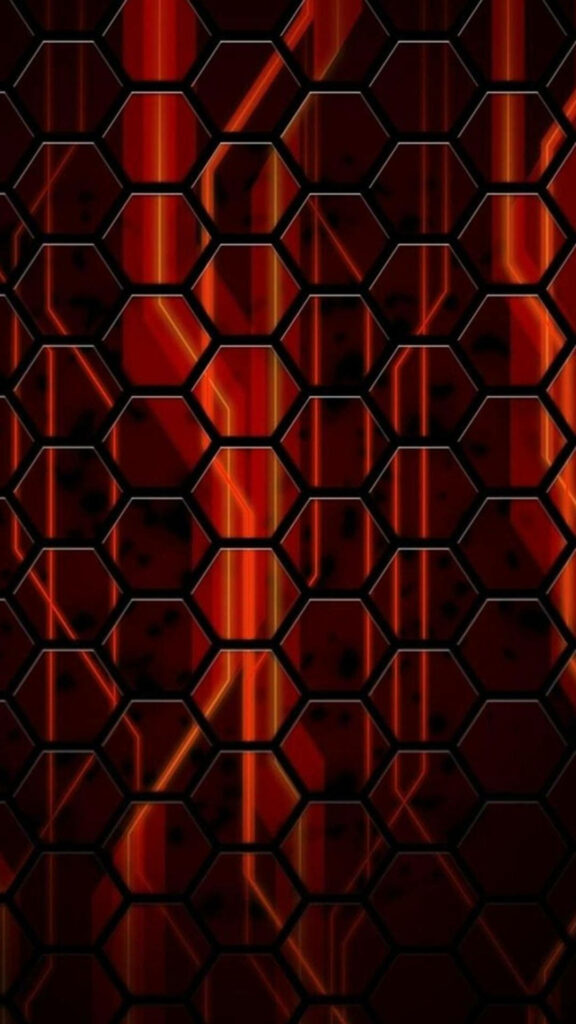 Honeycomb Symphony: An Electric Android 11 Canvas Illuminated by Neon Wallpaper