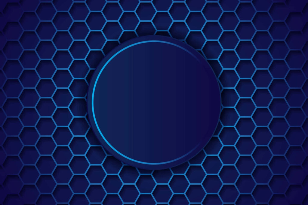 Honeycomb Hexagons: A Navy Blue Background with Cool Geometric Design Wallpaper