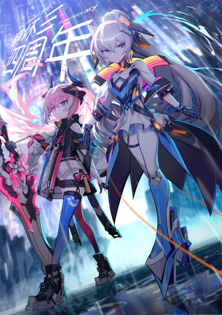 Honkai Impact 3rd wallpaper Rozaliya Olenyeva Fervent Tempo and Bronya Zaychik vibrant anime art