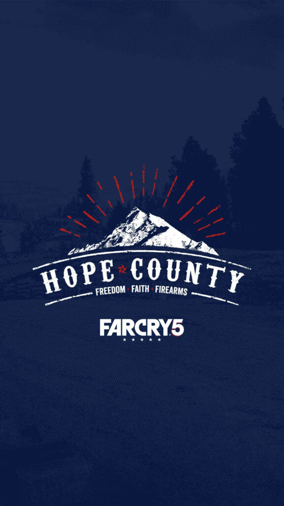 Far Cry 5 Promotional Wallpaper: Hope County Mountain & Game Themes