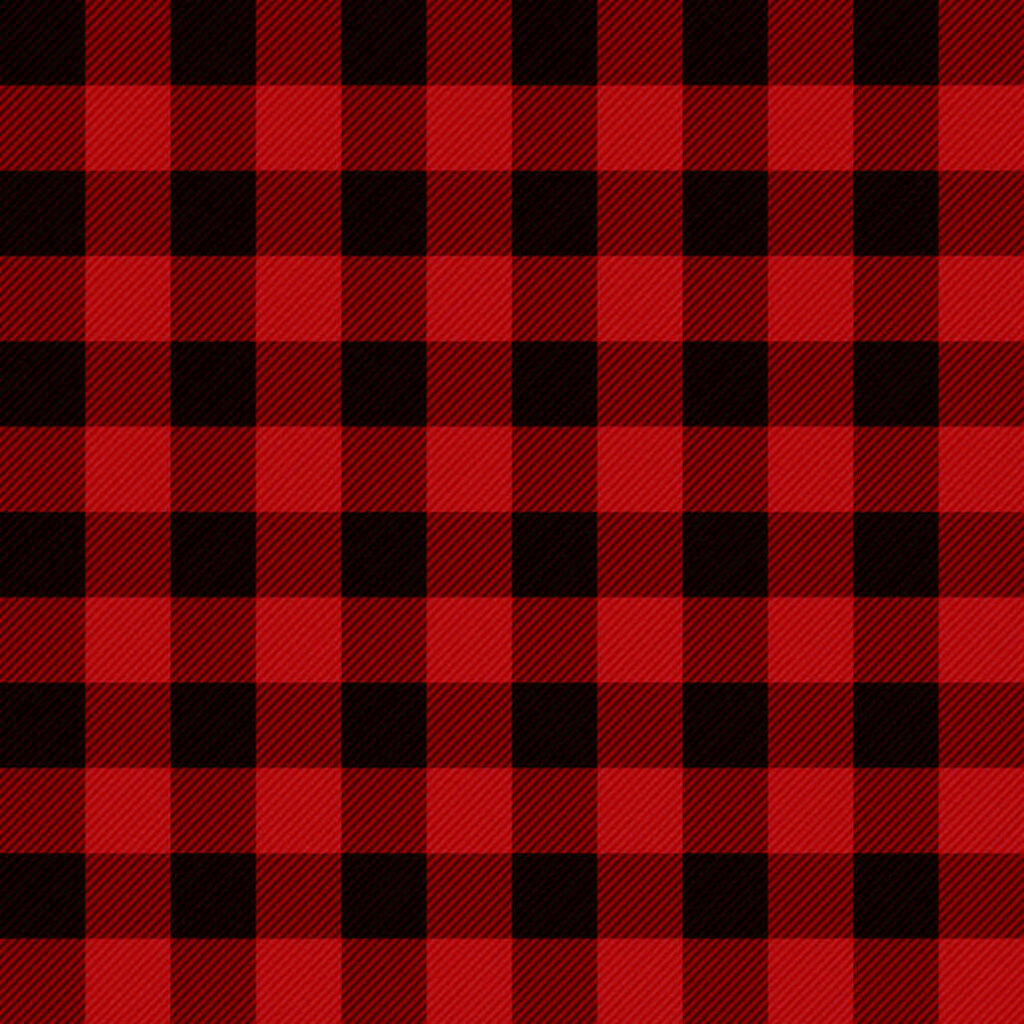 Stylish and Striking: Exploring the Vibrant Symmetry of Red and Black Plaid-Inspired Wall Design Wallpaper