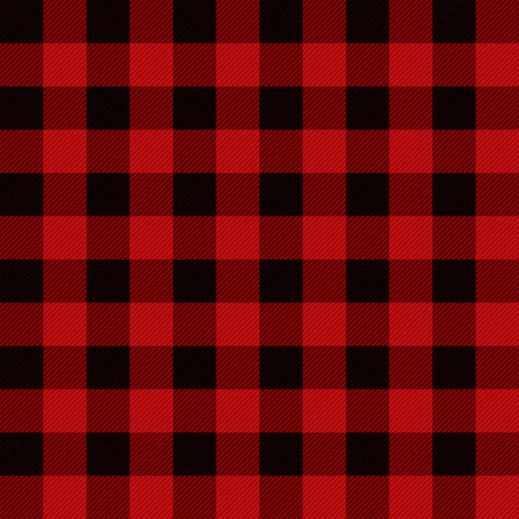 Stylish and Striking: Exploring the Vibrant Symmetry of Red and Black Plaid-Inspired Wall Design Wallpaper