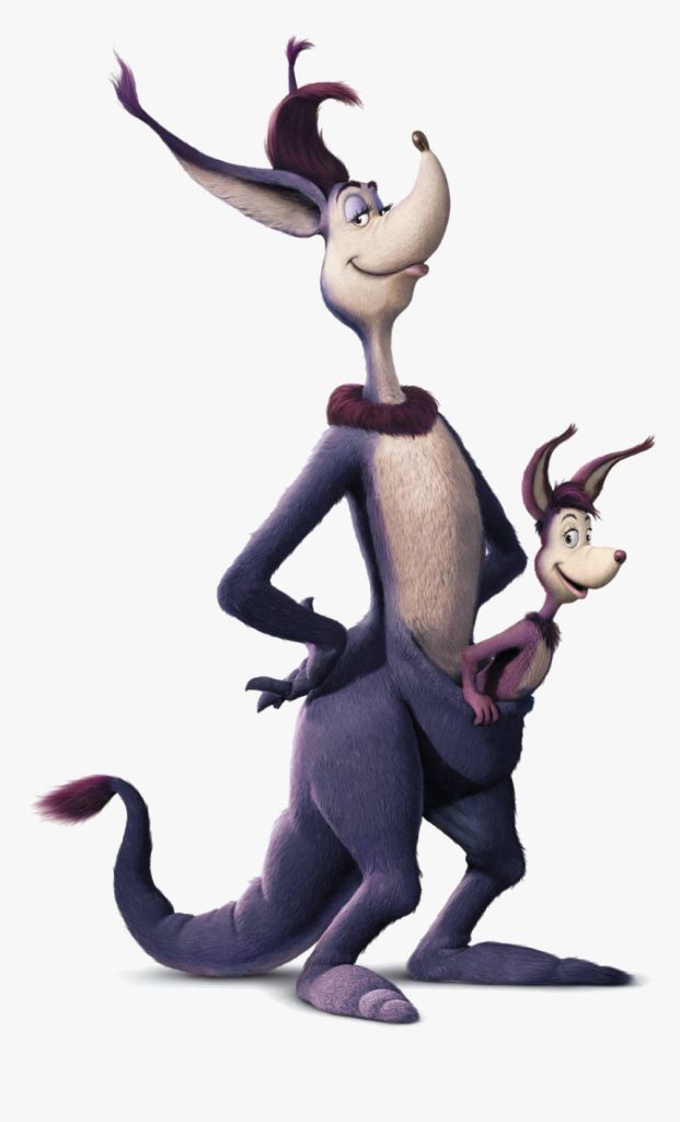 Purple Jane Kangaroo with baby Rudy pouch 3D CGI Horton Hears a Who wallpaper background