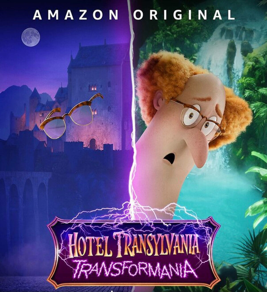 Vibrant Hotel Transylvania: Transformania Wallpaper with Griffin Design