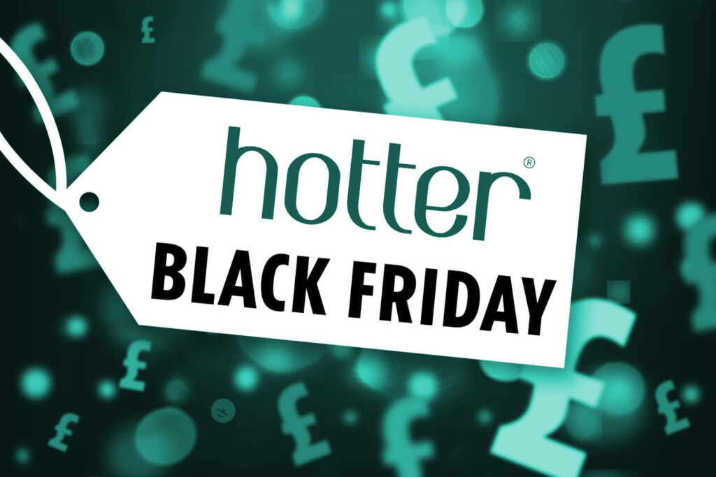 Bold Hotter Black Friday tag on vibrant background with floating pound signs for exclusive deals Wallpaper
