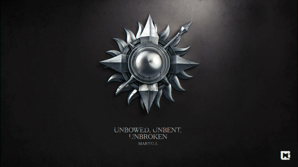 House Martell Wallpaper: Unbowed, Unbent, Unbroken Background