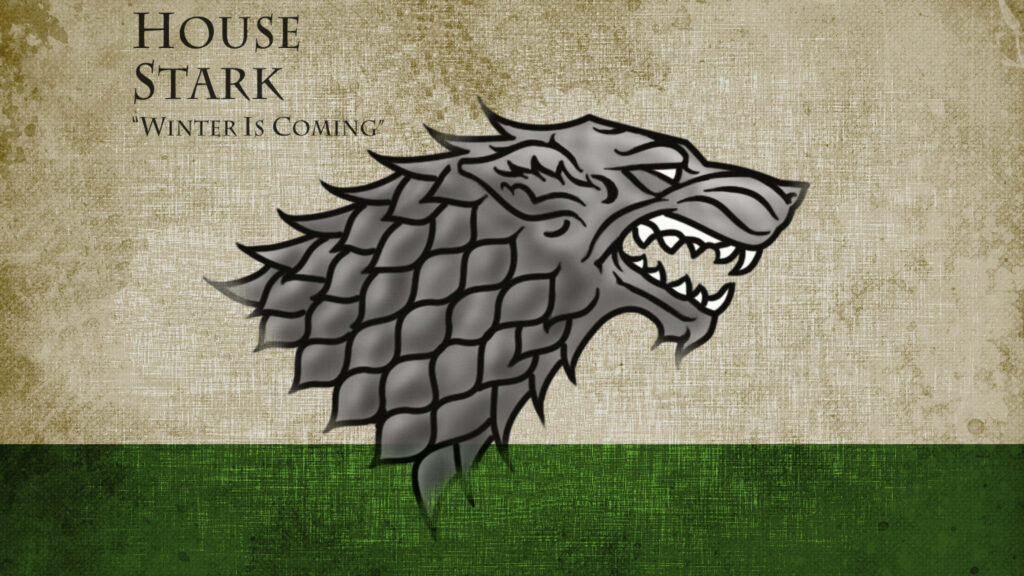 House Stark Wallpaper: Direwolf & 'Winter Is Coming' Design