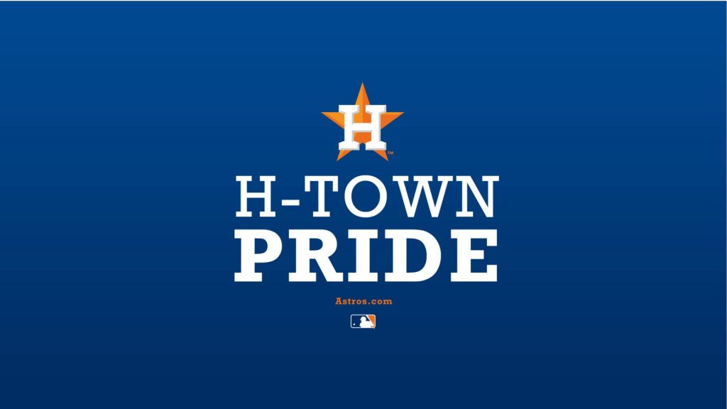 Houston Astros H-Town Pride wallpaper navy background white logo MLB emblem minimalist design